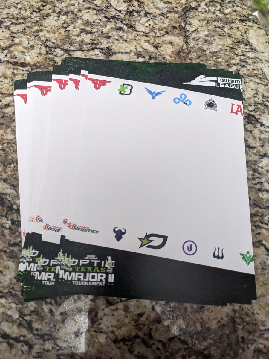 free_thewave's tweet photo. For those @OpTicTexas major. First day giving out one of these to whoever wants one. Get those signatures. #optictexas #atlantafaze #torontoultra #lathieves #vancouversurge #cloud9ny thanks to @All_in_JUAN for designing this. https://t.co/TxRIHMnEal