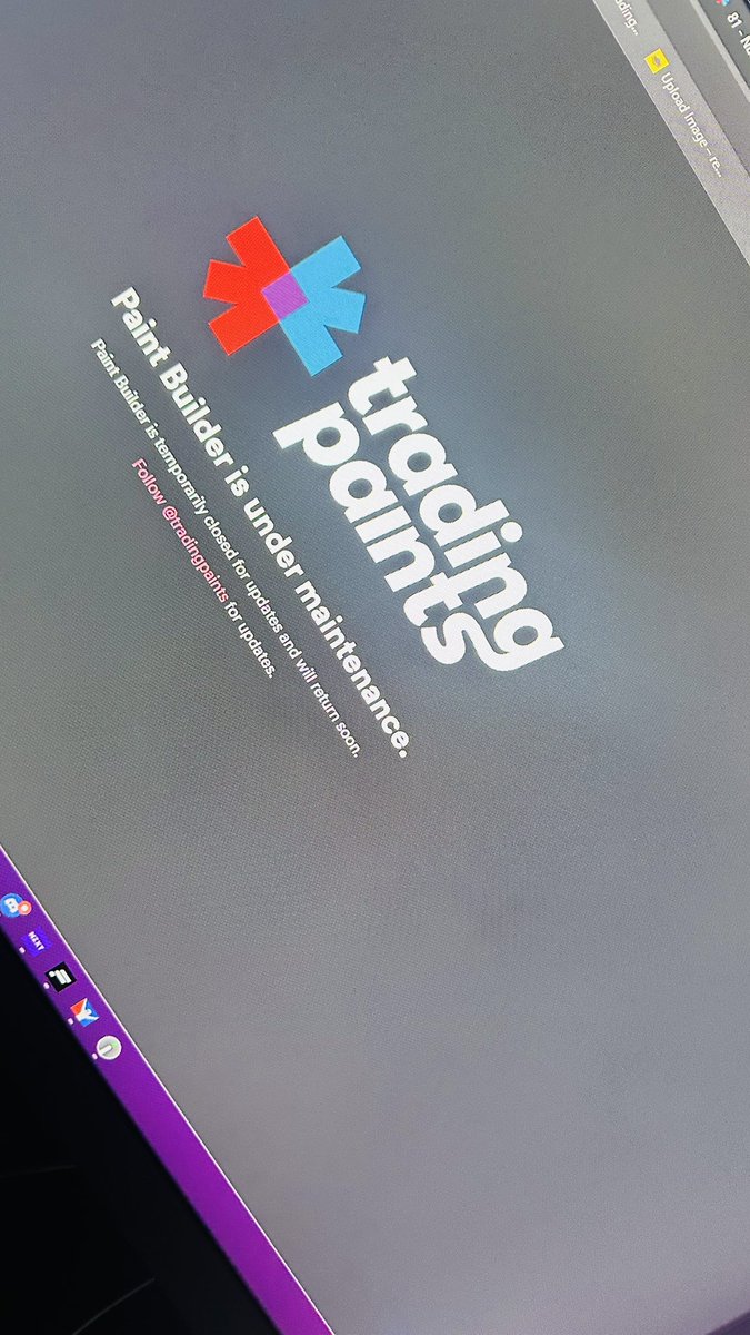 InurfaceJacobs's tweet photo. @tradingpaints how long is it going to be down? It’s been like this for 13hrs . I wanna do more paints? lol https://t.co/LOOiwSuugj