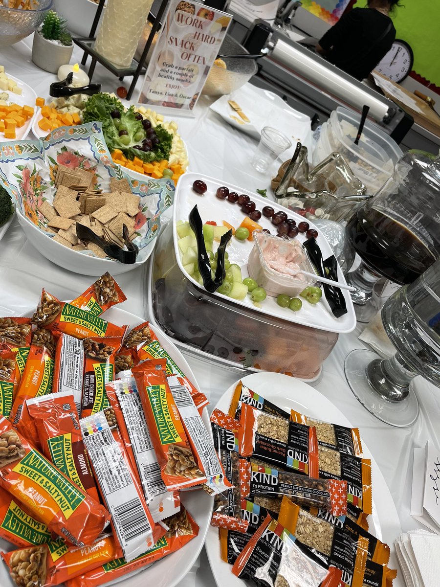 Day 4 of SPA Week <a href="/Rockin_Rhinos/">Rylander Elementary</a> Delicious snacks and trigger point massages for free today + plus wearing joggers and oversized shirt to work 😊🫶🏼🥰 <a href="/katyisd/">Katy ISD</a> #RREGoViral