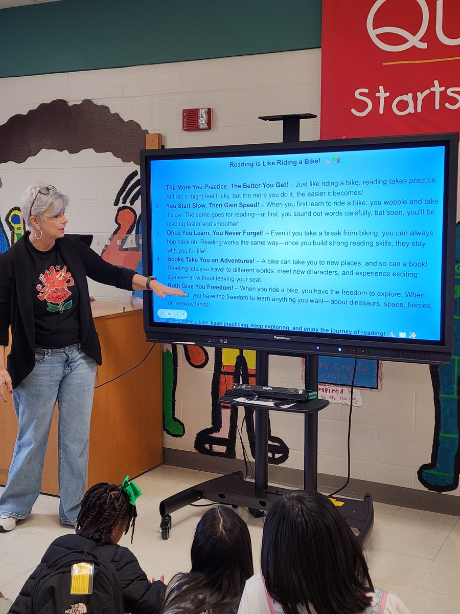 She started with us and ended with us! We love having Ms. Zimmerman as a Transformation Academy guest reader.  Your presentation to help our students see reading like riding a bike was amazing! Falling in love with reading <a href="/CarverESCubs/">Carver Elementary</a> <a href="/wcpssEastern/">Eastern Area WCPSS</a>