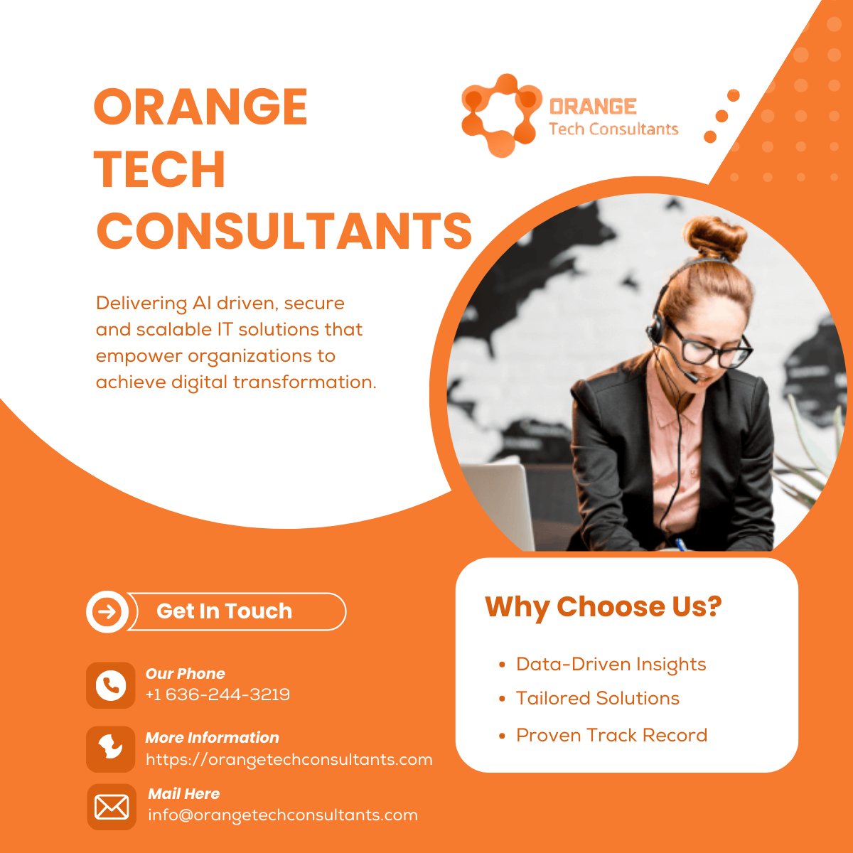 OTechConsults's tweet photo. Empower Your Business with AI-Powered IT Solutions!
At Orange Tech Consultants, we deliver secure, scalable, and AI-powered IT solutions that power digital transformation for global enterprises.
#ITSolutions #AI #DigitalTransformation #BusinessGrowth #Technology #OrangeTech https://t.co/SVSlbOCB4u