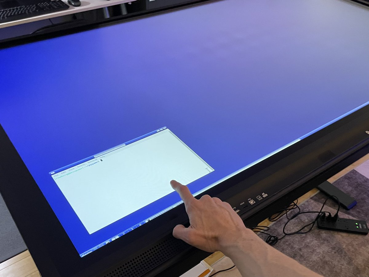 What do you get when you mount a <a href="/Promethean/">Promethean</a> ActivPanel to a <a href="/FlexiSpot/">FlexiSpot</a> standing desk frame and drive it with a little <a href="/Beelinkofficial/">Beelink</a> N150 mini PC running Linux? The world’s biggest open-source 4K touch table! The possibilities are endless!