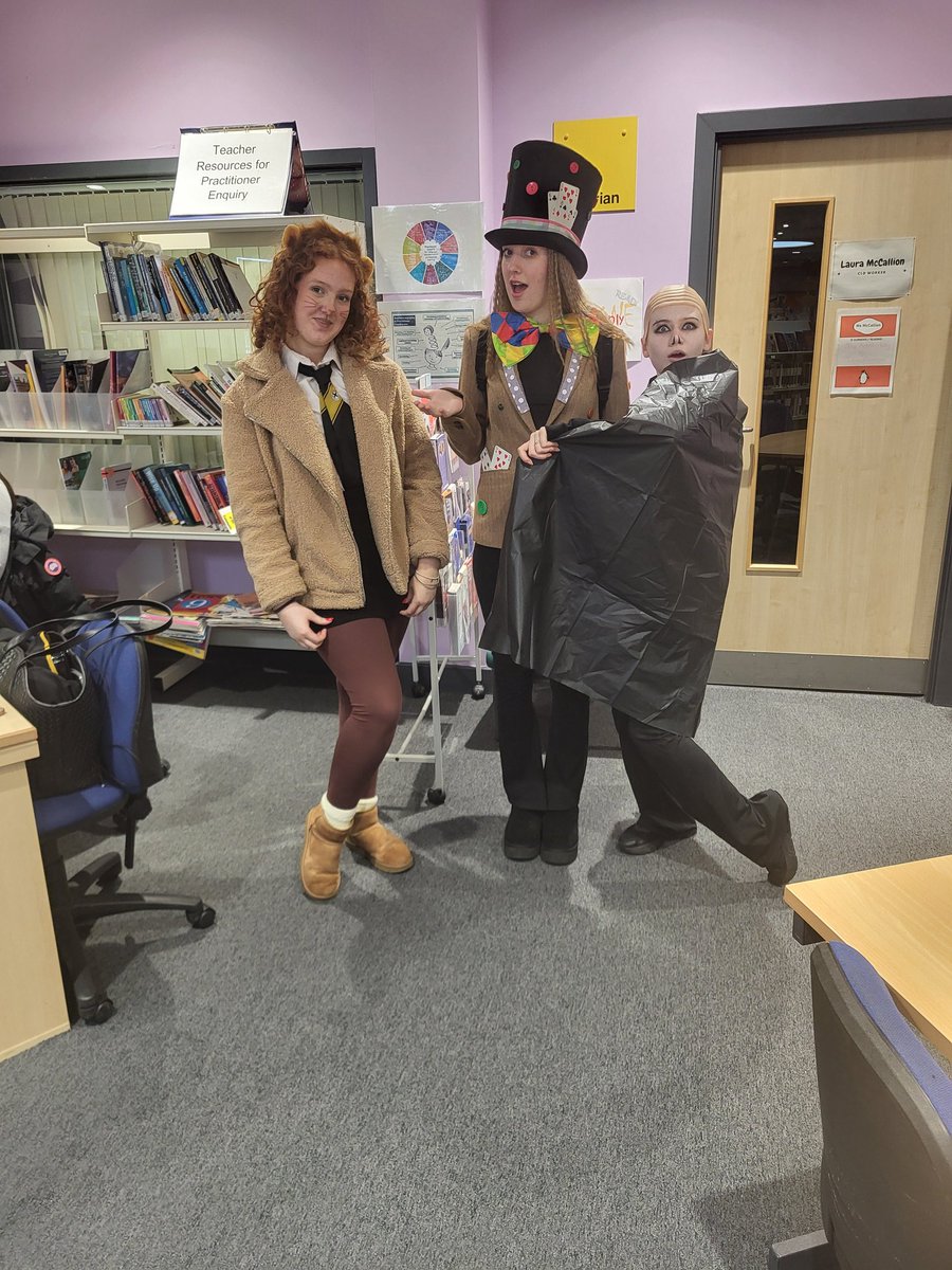 GrangemouthHSLibrary & cluster 🇰🇪🏴 (@ghslibrghslibr) on Twitter photo The Lion from Wizard of Oz, The Mad Hatter from Alice's Adventures in Wonderland, and Lord Voldemort could only ever meet in the library! <a href="/WorldBookDayUK/">World Book Day UK 📚</a> The Lion from Wizard of Oz, The Mad Hatter from Alice's Adventures in Wonderland, and Lord Voldemort could only ever meet in the library! <a href="/WorldBookDayUK/">World Book Day UK 📚</a>