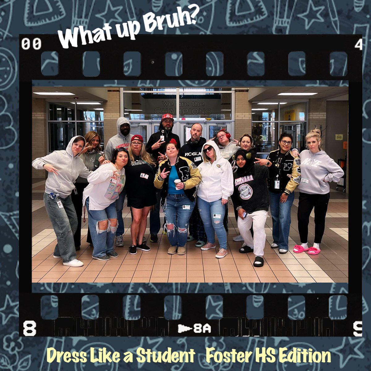 Team Foster understood the assignment…. #DressLikeAStudent