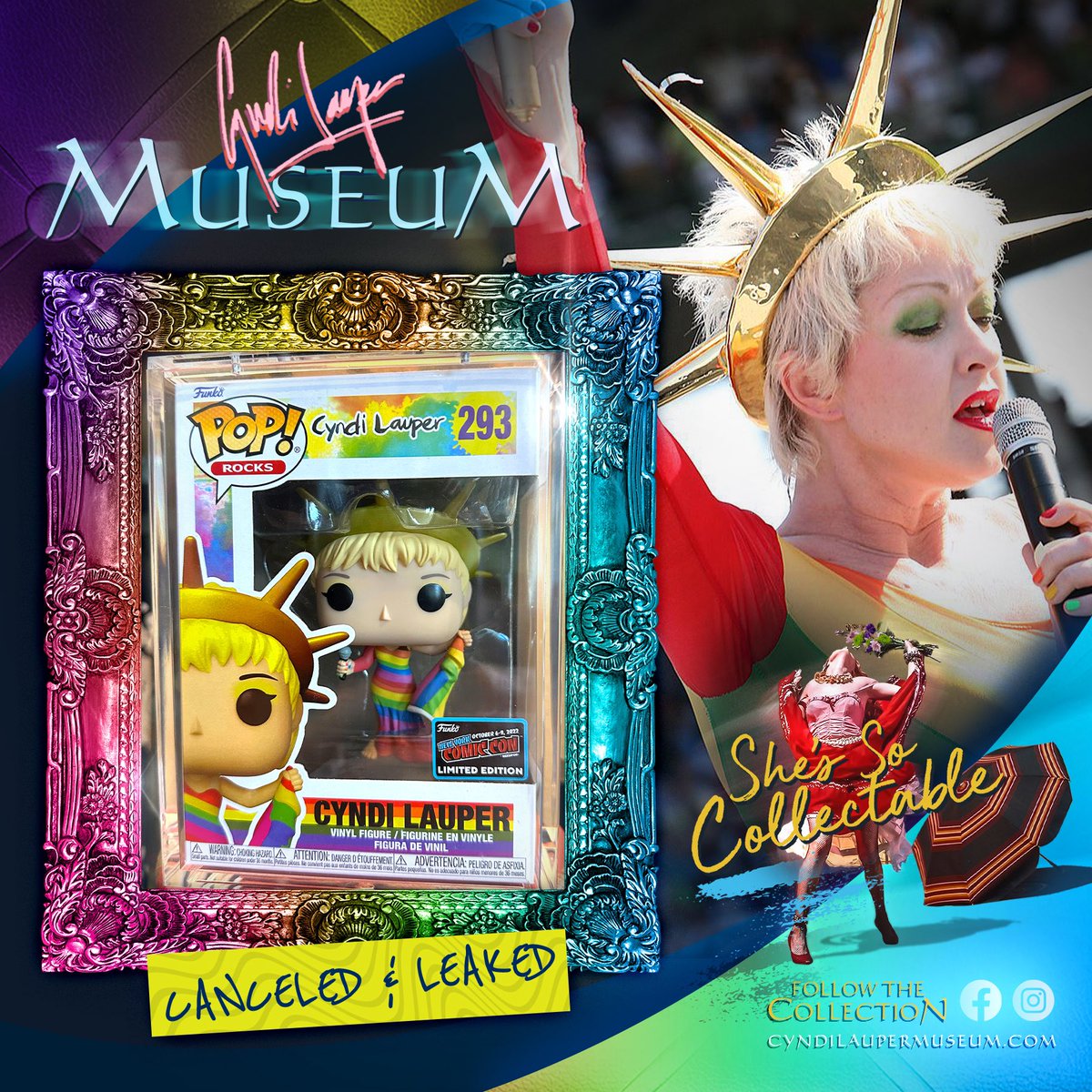 🗽Scheduled to be released at the @newyorkcomiccon #newyorkcomiccon2022 , but CANCELED 🙁 Licensing issues due to #cyndilauper or @originalfunko #funkopop ? 3-5 originals were #leaked from the factory 💪🏻 Here’s 1. Who has the others? @funkopopsnews @funkopop #statueofliberty