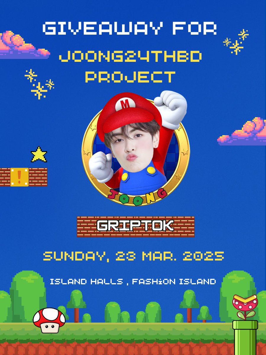 𝒑𝒍𝒔 𝒌𝒊𝒏𝒅𝒍𝒚 𝒓𝒕🎀
𝚐𝚒𝚟𝚎 𝚊𝚠𝚊𝚢 𝚏𝚘𝚛 𝚓𝚘𝚘𝚗𝚐 𝟸𝟺𝚝𝚑 𝚋𝚒𝚛𝚝𝚑𝚍𝚊𝚢★彡

⟡˖ ࣪ 𝚐𝚛𝚒𝚙𝚝𝚘𝚔^ིྀ ⋆
   ✿ 𝟻𝟶 𝙴𝙰 ✿

𝙳𝚊𝚝𝚎 : 𝟸𝟹/𝟶𝟹
𝙻𝚘𝚌𝚊𝚝𝚒𝚘𝚗: 𝙵𝚊𝚜𝚑𝚒𝚘𝚗 𝙸𝚜𝚕𝚊𝚗𝚍 
𝚃𝚒𝚖𝚎: 𝚃𝙱𝙲.

#Joong24thBDProject
#จุงอาเชน #JoongArchen <a href="/ChenRcj/">อันโดรเมด้า ชุน</a>