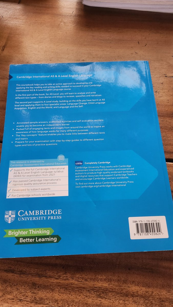 Shamandraa's tweet photo. 5. English Language for Cambridge International AS &amp; A Level 

Condi bisa dilihat di foto ya
- Ada beberapa coretan di halaman awal
- Like new

Rp 520.000💸 https://t.co/PaxI17bb4Z