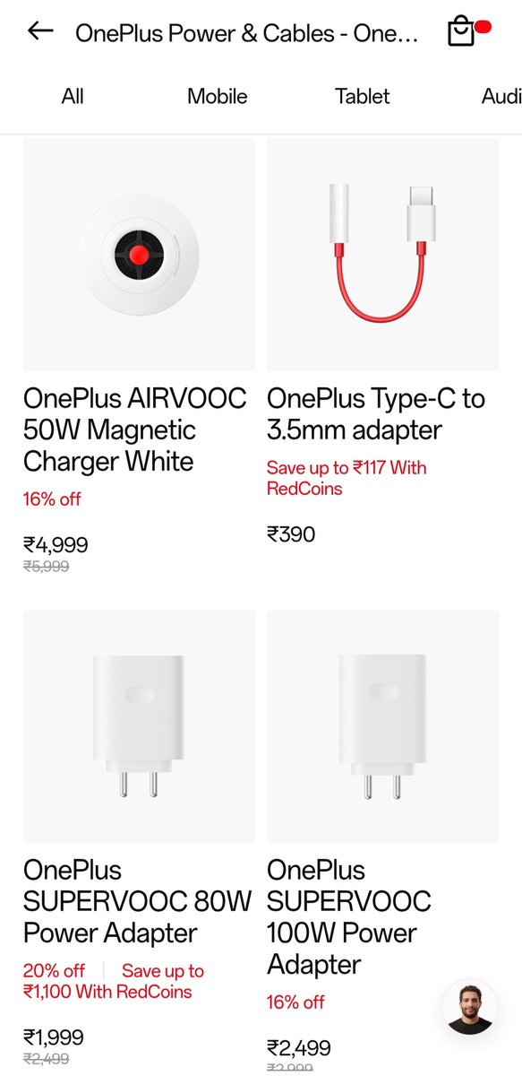 Tech_1t's tweet photo. 🚨 The OnePlus Store is offering discounts on some products using red coins.🚨
Coffee Tumbler: 399
Fanny Backpack: 849
Shoulder Bag: 699
3.5mm Converter: 273
Adventure Bag: 3499
80W Charger: 899 (after discount)
#oneplussale https://t.co/vSvjrYh7lm