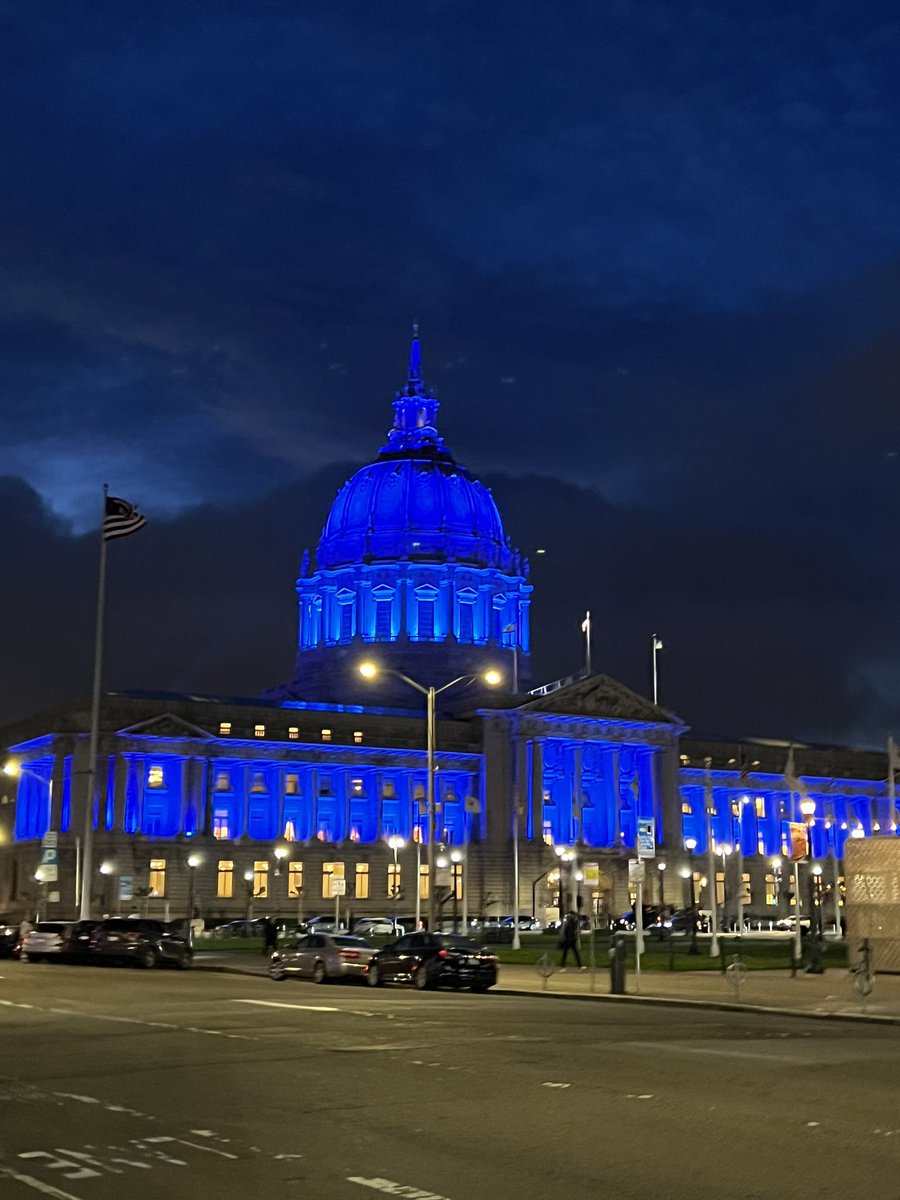 Shruti Patel, MD (@shrutipatelmd) on Twitter photo SF City Hall even more beautiful when it is lit up blue for #ColorectalCancerAwarenessMonth 🙏🏻
A beautiful evening of remembering loved ones and a call to action 💙🩵
An incredible event by <a href="/UCSFCancer/">UCSF Helen Diller Family Comprehensive Cancer Ctr</a>, <a href="/colontown/">COLONTOWN</a>, <a href="/sf_cancer/">San Francisco Cancer Initiative</a>, & <a href="/Cheekycharity/">Cheeky Charity</a>
#45isTheNew50 #BlueForCRC SF City Hall even more beautiful when it is lit up blue for #ColorectalCancerAwarenessMonth 🙏🏻
A beautiful evening of remembering loved ones and a call to action 💙🩵
An incredible event by <a href="/UCSFCancer/">UCSF Helen Diller Family Comprehensive Cancer Ctr</a>, <a href="/colontown/">COLONTOWN</a>, <a href="/sf_cancer/">San Francisco Cancer Initiative</a>, & <a href="/Cheekycharity/">Cheeky Charity</a>
#45isTheNew50 #BlueForCRC