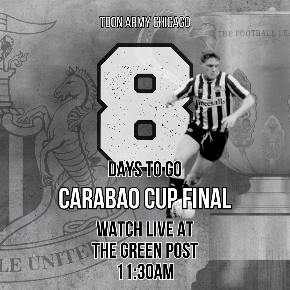 Toon Army Chicago (@toonarmychicago) on Twitter photo One week from now, <a href="/greenpostchi/">@greenpostchi</a> will be rocking! 🔥
100+ Mags. One final. One dream. Don’t miss it!
📍 4749 N. Rockwell Ave.
⏰Bar opens 8 AM | Kickoff 11:30 AM
Reserve here: shorturl.at/zsUoxadd “NUFC” in notes
#NUFC #ToonArmyChicago One week from now, <a href="/greenpostchi/">@greenpostchi</a> will be rocking! 🔥
100+ Mags. One final. One dream. Don’t miss it!
📍 4749 N. Rockwell Ave.
⏰Bar opens 8 AM | Kickoff 11:30 AM
Reserve here: shorturl.at/zsUoxadd “NUFC” in notes
#NUFC #ToonArmyChicago