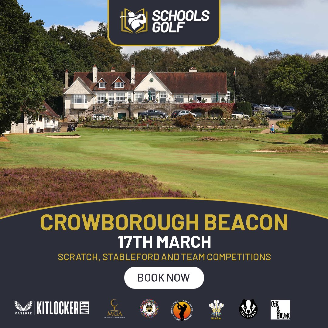 After two amazing events with 100+ kids from 23 schools in Farnham &amp; Tandridge, the SchoolsGolf Tour heads to Crowborough Beacon on March 17th! ⛳️🏫 After two sold-out events, Crowborough continues to be one of the most popular stops on the Tour! 🎉 #SchoolsGolfTour #Golf
