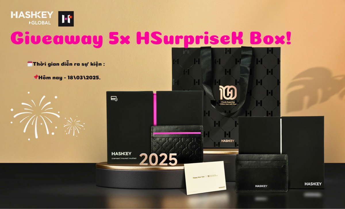 HashKeyVN's tweet photo. 🔥 HashKey Global tháng 3 - nắng ấm đây rồi ☀️ Cơ hội nhận ngay 1 Gift Box cực chất từ HashKey Global!

🎁 Giveaway :
✅ 5 HSurpiseK Box
✅ Người dùng trong nhóm telegram HashKey Việt Nam trong thời gian diễn ra sự kiện sẽ nhận 1 $HSK!

Cách tham gia:
1️⃣ Tham gia Telegram HashKey Việt Nam
https://t.co/IR8141ONSQ
https://t.co/8t2zyRXq7I
2️⃣ Mời thêm bạn để tăng thêm cơ hội.
3️⃣ Điền thông tin vào form: https://t.co/n0mga9k0Jw

📢 Giới hạn 2,000 $HSK – FCFS, ai đến trước nhận trước! Đừng bỏ lỡ cơ hội này! Tag bạn bè vào ngay nhé!