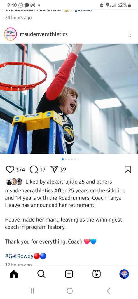 Hoopstracker (@hoopstracker) on Twitter photo BREAKING NEWS...Tanya haave retires at <a href="/MSUDenverWBB/">MSU Denver Women's Basketball</a> . Winningest coach in metro history. Also one of the best players ever to play Colorado basketball. Only player from colorado to be an all aemrican at <a href="/LadyVol_Hoops/">Lady Vols Basketball</a> .
Thank you Tanya!!! BREAKING NEWS...Tanya haave retires at <a href="/MSUDenverWBB/">MSU Denver Women's Basketball</a> . Winningest coach in metro history. Also one of the best players ever to play Colorado basketball. Only player from colorado to be an all aemrican at <a href="/LadyVol_Hoops/">Lady Vols Basketball</a> .
Thank you Tanya!!!