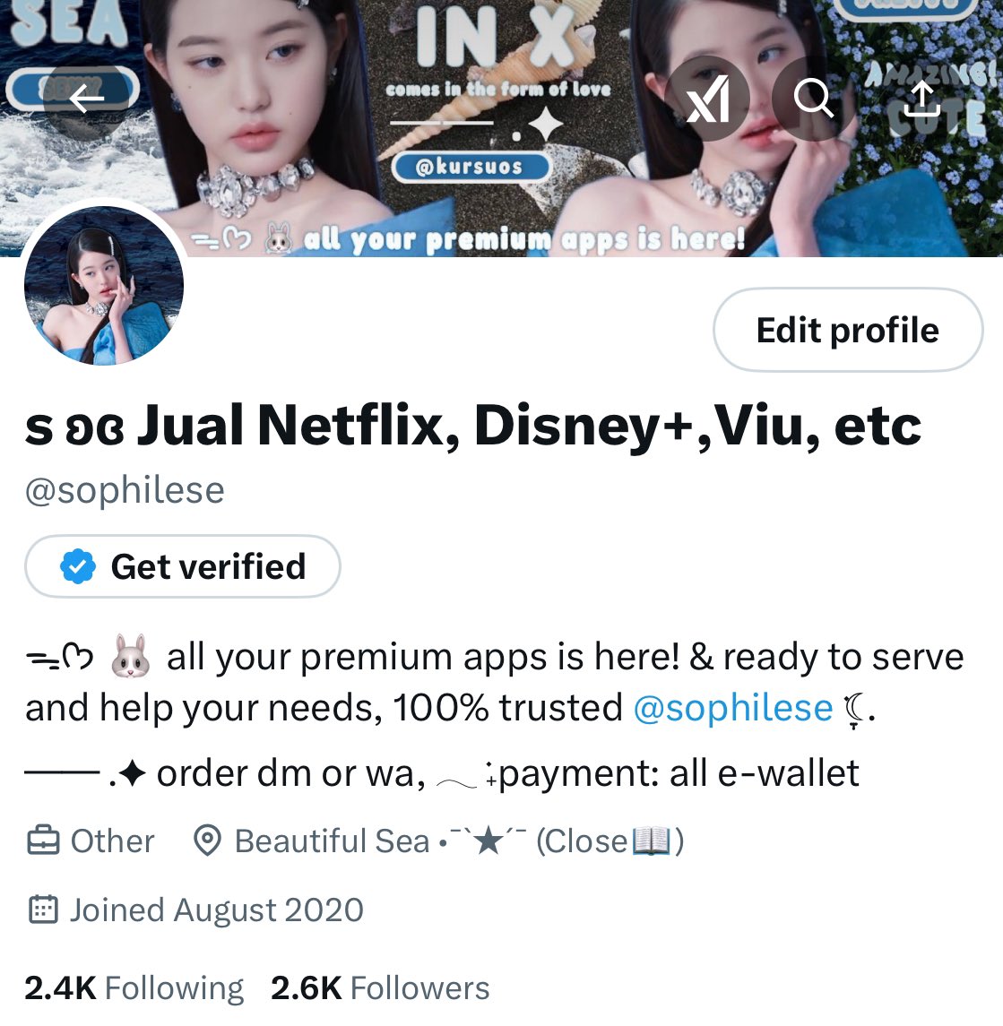 s ʚɞ Jual Netflix, Disney+,Viu, etc tweet media