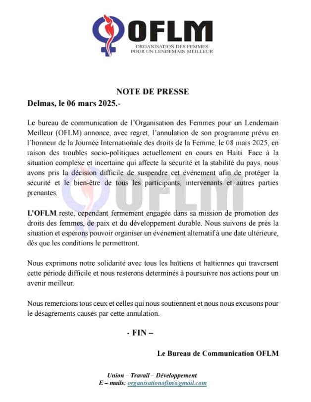 Organisation des Femmes pour un Lendemain Meilleur tweet media