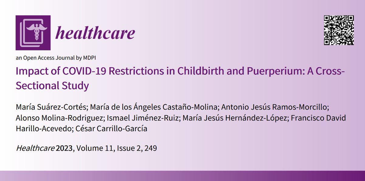 Healthcare MDPI (@healthcaremdpi_) on Twitter photo 👀#Recommendedpaper
Impact of COVID-19 Restrictions in Childbirth and Puerperium: A Cross-Sectional Study 
✍️María Suárez-Cortés et al.
⛳️mdpi.com/2069442 #mdpihealthcare via <a href="/HealthcareMDPI_/">Healthcare MDPI</a> 👀#Recommendedpaper
Impact of COVID-19 Restrictions in Childbirth and Puerperium: A Cross-Sectional Study 
✍️María Suárez-Cortés et al.
⛳️mdpi.com/2069442 #mdpihealthcare via <a href="/HealthcareMDPI_/">Healthcare MDPI</a>