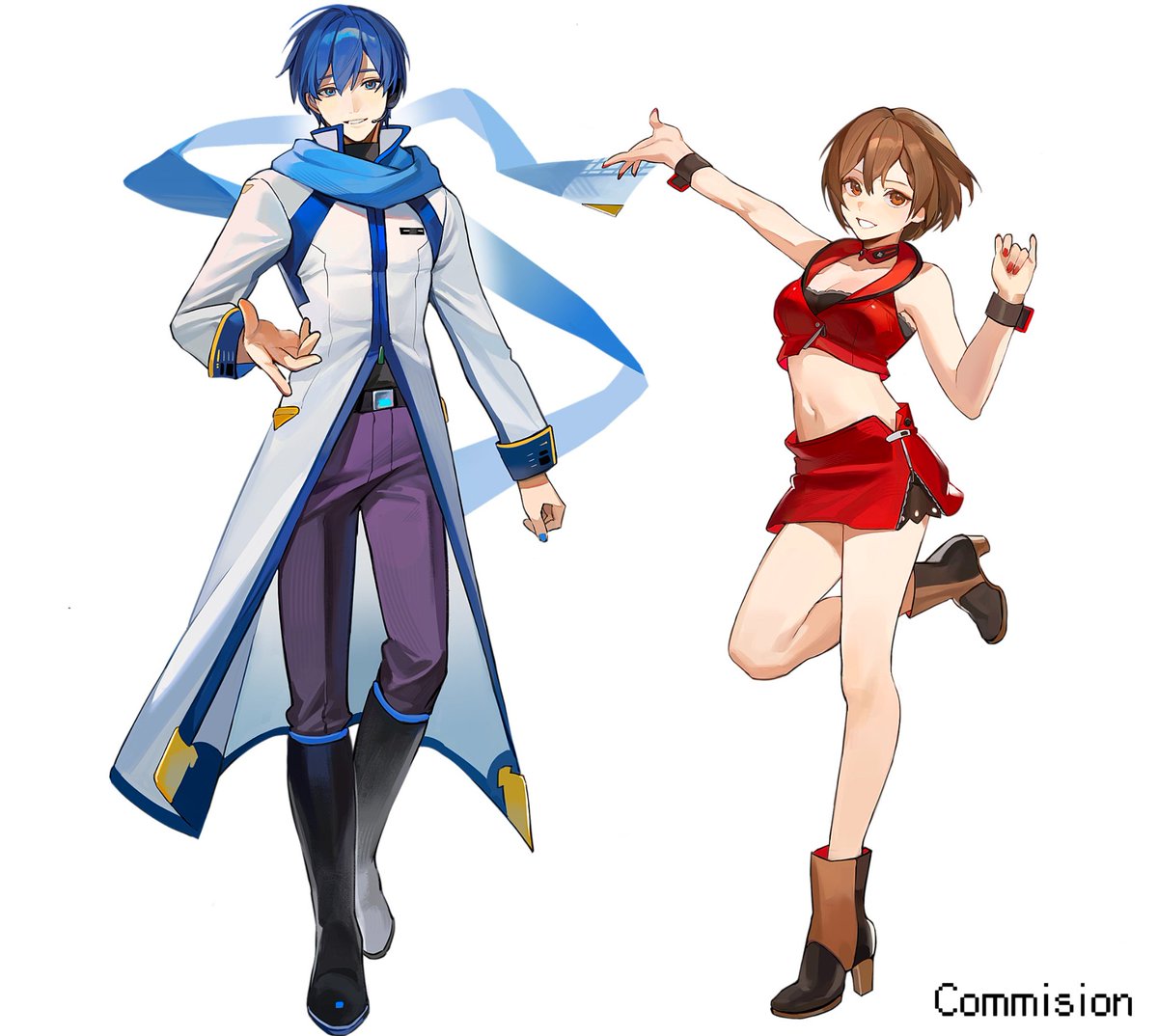 给华南三角葱画的！
#VOCALOID #初音ミク #巡音ルカ #鏡音リン・レン #KAITO #MEIKO