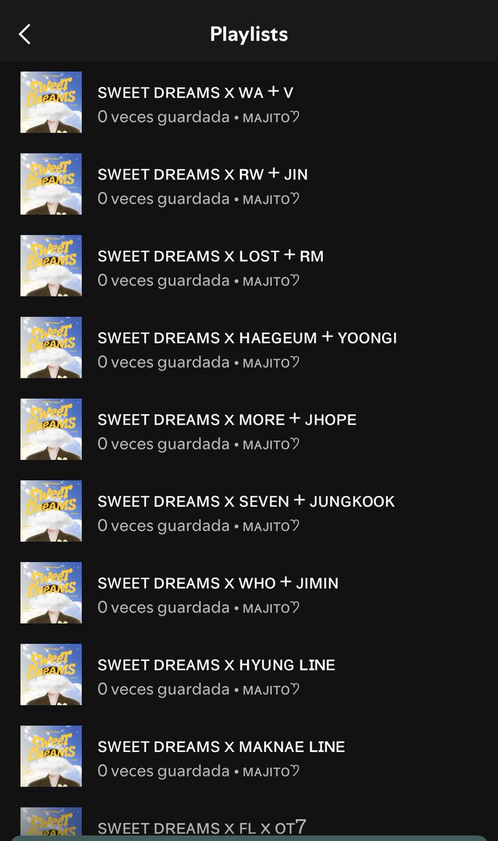 ˚.💛⋆ — Hilo de Playlist de Spotify enfocadas en “SWEET DREAMS de #JHOPE X #MIGUEL” ˚.☁️⋆ (créditos al que creó la foto no me acuerdo quién era) 

LIKE Y RT✨

SWEET DREAMS IS COMING
J-HOPE FT MIGUEL IS COMING
J-HOPE IS COMING
JHOPE X MIGUEL
#SweetDreams #JhopexMiguel