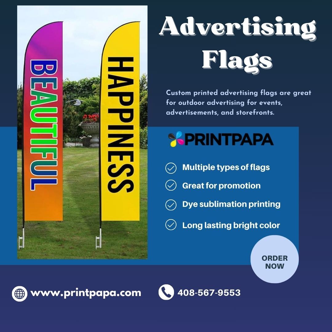 printpapa's tweet image. Grab attention with Advertising Flags from PrintPapa. Perfect for events, promotions, and branding. Durable, eye-catching, and custom-designed to showcase your business. Order yours today bit.ly/39icQV0

#AdvertisingFlags #Teardrop #FeatherAngled #Rectangle
