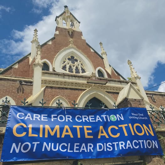 Australian Religious Response to Climate Change (@arrcc1) on Twitter photo A church in the line of fire of #CycloneAlfred makes their feelings clear. West End Uniting Church in Brisbane.
tinyurl.com/yfrv9txz A church in the line of fire of #CycloneAlfred makes their feelings clear. West End Uniting Church in Brisbane.
tinyurl.com/yfrv9txz