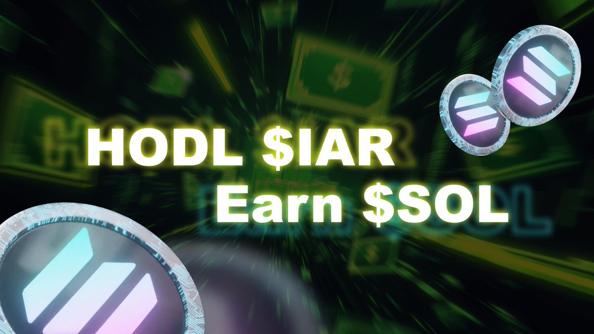IARrewards's tweet photo. Wan SOL? HODL $IAR

- Buy $IAR
- Hold in Wallet
- Auto Rewards in SOL
🔗 Refer &amp; earn more (30K+ $IAR required)

▶️https://t.co/3MANI4neL5 https://t.co/VWZ48WZlqf