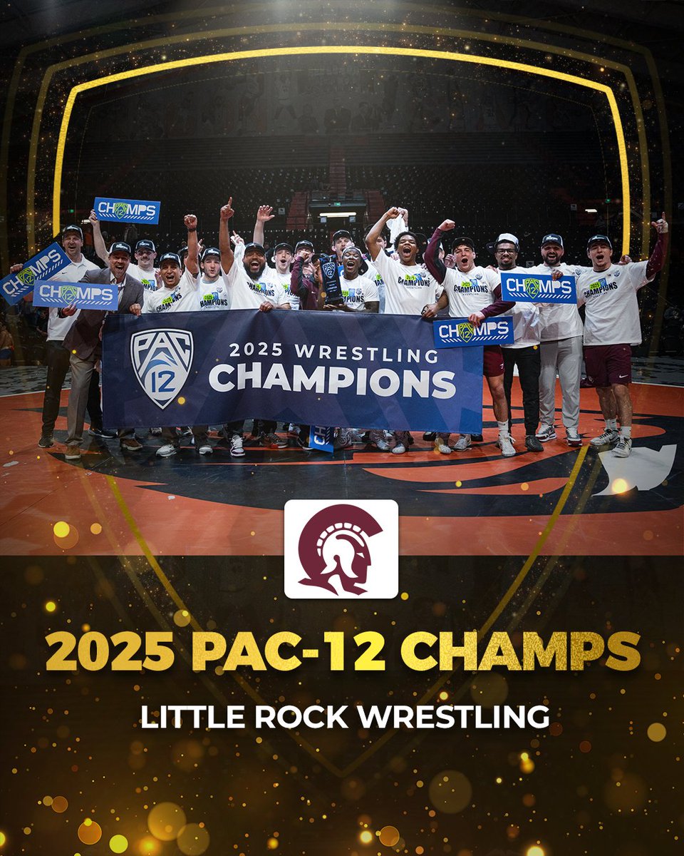 Pac-12 Conference (@pac12) on Twitter photo For the first time ever, congrats to <a href="/LittleRockWRES/">#15 Little Rock Wrestling</a> as the Pac-12 CHAMPIONS! ๐ For the first time ever, congrats to <a href="/LittleRockWRES/">#15 Little Rock Wrestling</a> as the Pac-12 CHAMPIONS! ๐