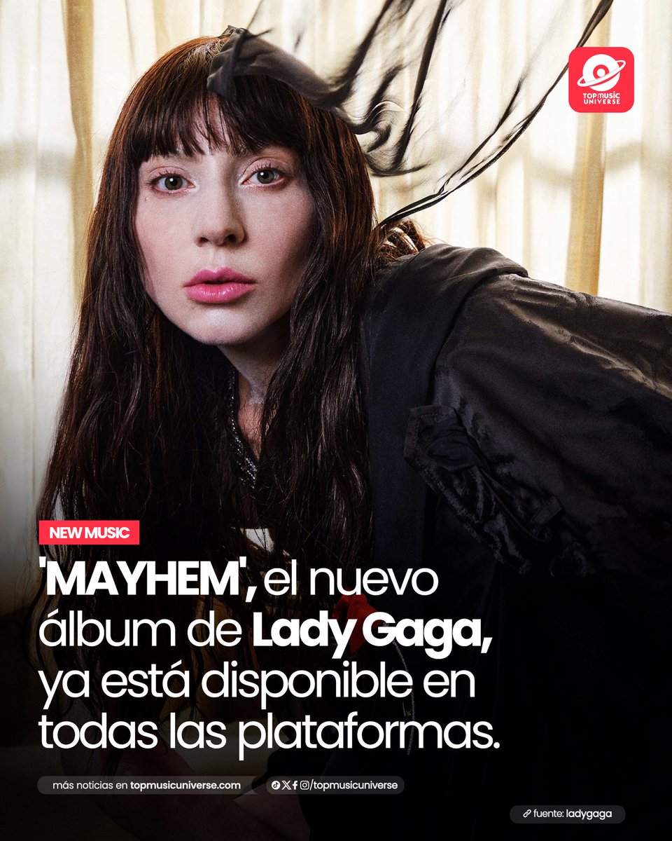 ‘Mayhem’ el nuevo álbum de Lady Gaga ya está disponible en todas las plataformas digitales.