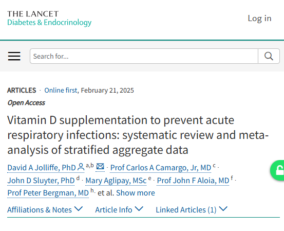 Does taking vitamin D prevent you from getting respiratory infections?
- No

Does taking vitamin D in people who had low vitamin D at the start make them less likely to get respiratory infections?
- No

That said, if you take vitamin D and you do get a respiratory infection, does