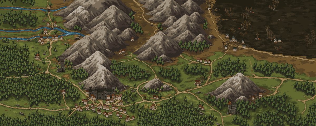 Map of the starting area. How it's going versus how it started.

 (Still very much WIP and a lot to finish)