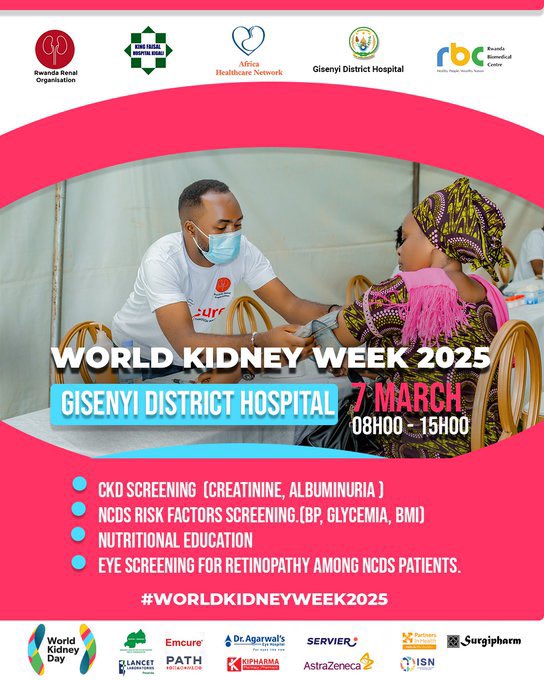 World Kidney Week 2025! 🏥

As the campaign continues at Gisenyi District Hospital, we, as #Nutritionists, play a key role in #preventing and managing #NCDs through nutrition education. Healthy eating habits are essential in reducing the risk of #kidney disease, and other NCDs.
