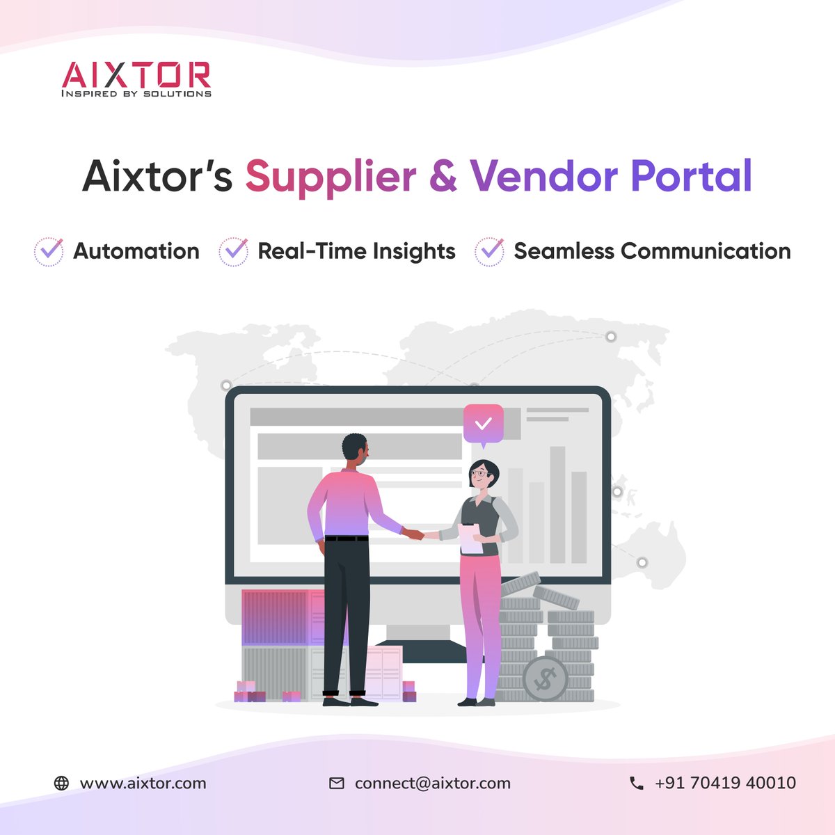 🚀 Still stuck in manual procurement? It's time for #automation!
Aixtor’s #Supplier &amp; #VendorPortal streamlines procurement with:
✔ Automated Workflows
✔ Real-Time Tracking
✔ Secure Communication
✔ Actionable Insights
🔗 Learn more: aixtor.com/solutions/supp…
#AixtorTechnologies