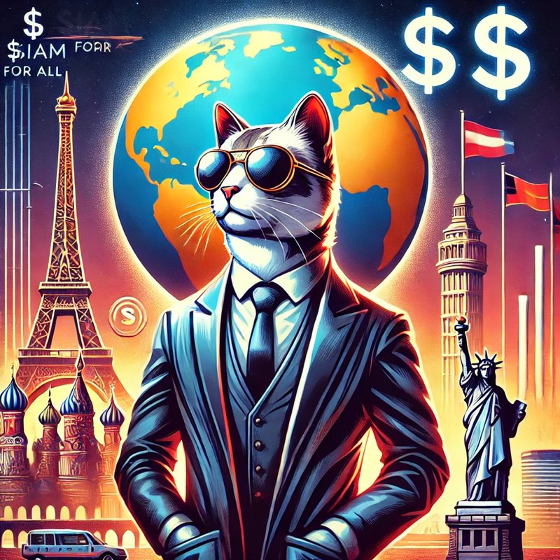 $SIAM is a worldwide movement—no borders, no limits. From East to West, the OG cat is making its mark. 🌍🐱 #SIAM #Crypto