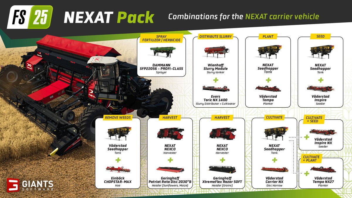 Neue Screenshots aus dem NEXAT Pack veröffentlicht, welches am kommenden Dienstag, den 11. März 2025 für den <a href="/farmingsim/">Farming Simulator | Official Channel</a> 25 erscheint! 🚜 #farmingsimulator

► NEXAT Pack kaufen bit.ly/ls25-nexat-pack