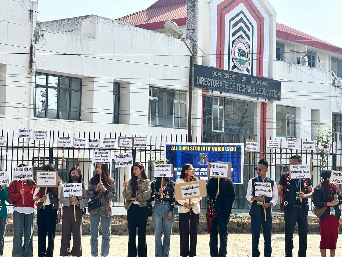 KibaVenisha's tweet photo. Why should Naga students depend on Assam, Manipur, and Meghalaya for engineering education? 

We need our own! 

#upgradekhelhoshepolytechnicatoizu https://t.co/gCZyyO9trs