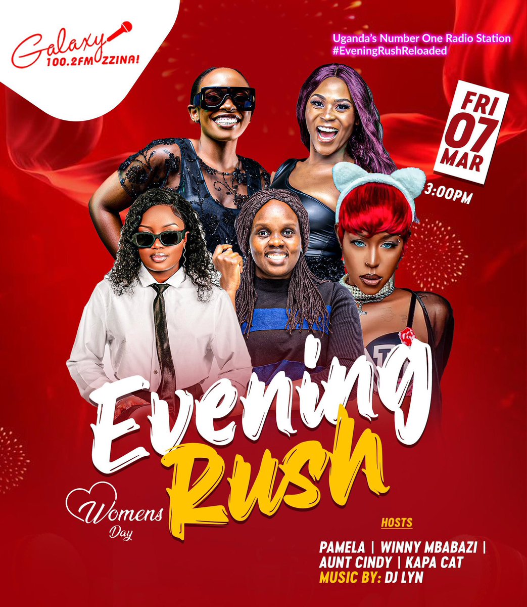 Lyn Djay (@lyn_djay) on Twitter photo It’s Women’s week…Let’s step out🔥
I’m coming up on <a href="/GalaxyFMUg/">100.2 Galaxy FM Zzina!</a>’s #EveningRushReloaded, 3-7PM It’s Women’s week…Let’s step out🔥
I’m coming up on <a href="/GalaxyFMUg/">100.2 Galaxy FM Zzina!</a>’s #EveningRushReloaded, 3-7PM