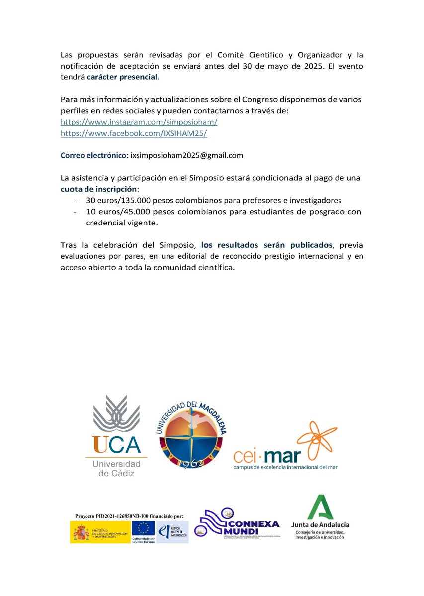 🥁🥁🥁CONVOCATORIA ABIERTA, y esta vez nos trasladamos a la maravillosa ciudad de Santa Marta en el Caribe colombiano en conmemoración de los 500 años de su fundación 🇨🇴

Inscripción👉forms.gle/jeL4jUskkBpENZ…