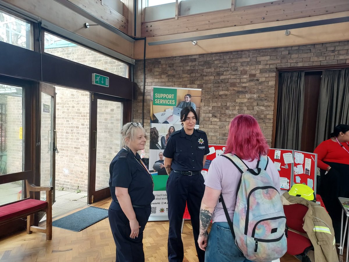 At IWD event @womencentre this morning❤️ Come say Hi to your engagement team. We are here till 4 pm #creatingsafercommunities #sisterhood #Empowerment @ACFO_Nottsfire <a href="/nottsfire/">Nottinghamshire Fire and Rescue Service</a>