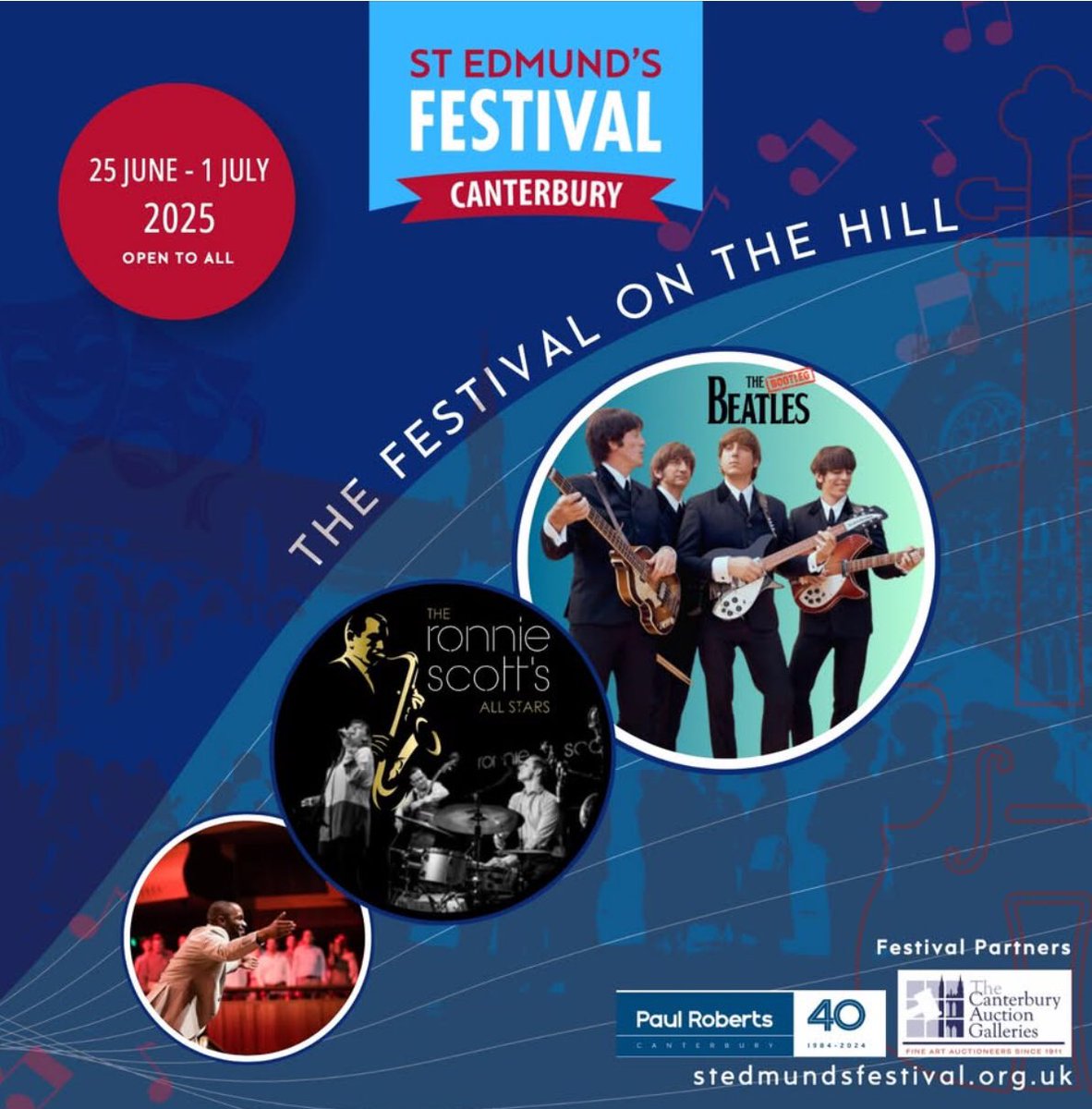 The Festival on the Hill (@stedsfest) on Twitter photo Itās Festival launch day! 25 - 1st July, <a href="/BootlegBeatles/">The Bootleg Beatles</a> opening for us and we have the stellar Ronnie Scottās All Stars with the amazing <a href="/PollyGMusic/">Polly Gibbons</a> check out our on;one brochure very soon! <a href="/StEdsCanterbury/">St Edmund's School</a> <a href="/EKSTpartnership/">East Kent Schools Together</a> #music #dance #art #sport Itās Festival launch day! 25 - 1st July, <a href="/BootlegBeatles/">The Bootleg Beatles</a> opening for us and we have the stellar Ronnie Scottās All Stars with the amazing <a href="/PollyGMusic/">Polly Gibbons</a> check out our on;one brochure very soon! <a href="/StEdsCanterbury/">St Edmund's School</a> <a href="/EKSTpartnership/">East Kent Schools Together</a> #music #dance #art #sport