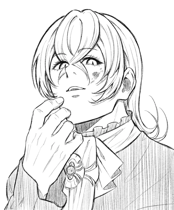 鉛筆ブラシ1本でシウ様描いてみた 