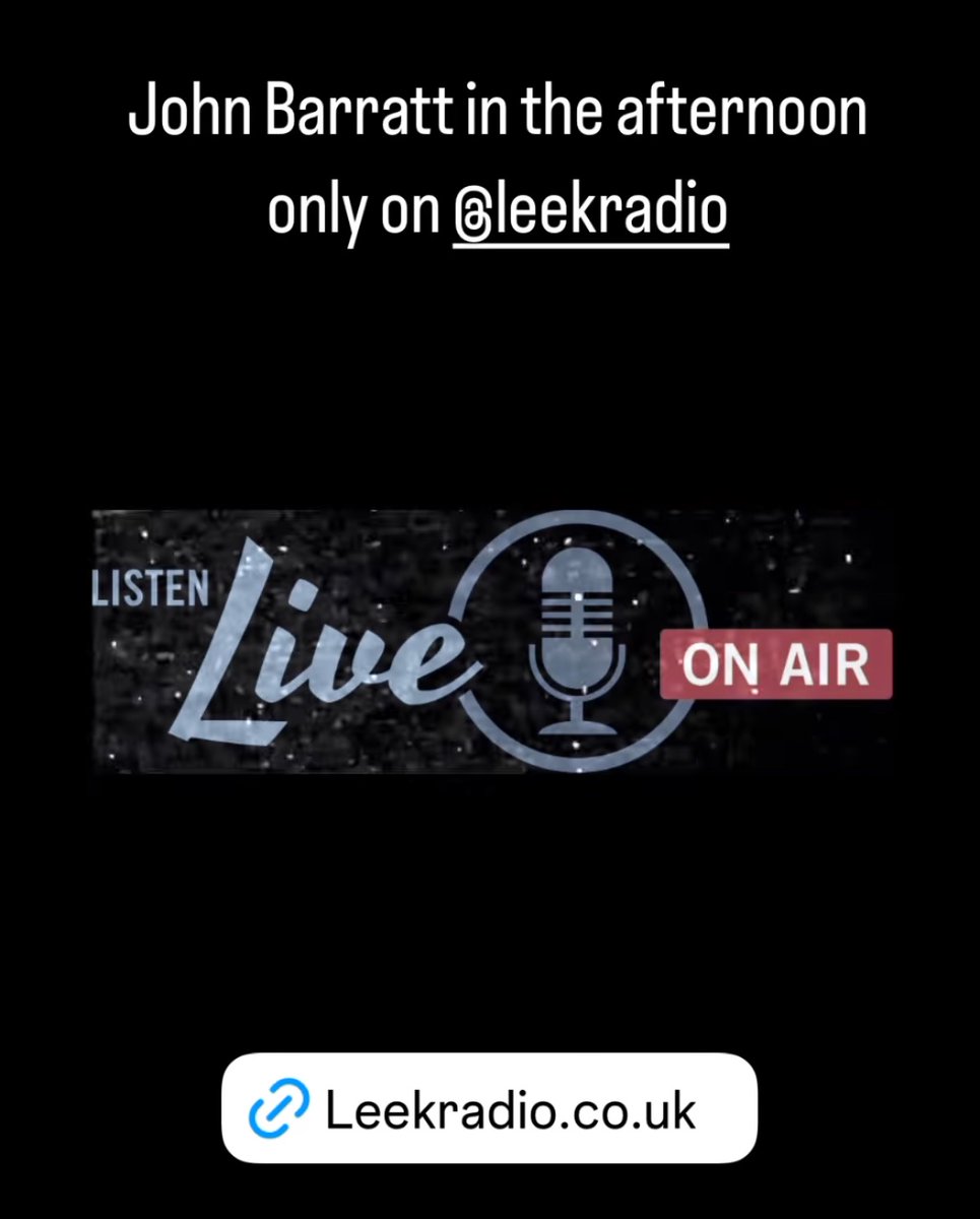 yourleekradio's tweet image. Still more great live shows on @yourleekradio today!

1-4pm - John Barratt in the Afternoon
4-6pm - A Word with Stu Patrick
7-8.30pm - Guess the Year with Josh Clowes
8.30-10pm - Chilled with Steve Sargeant