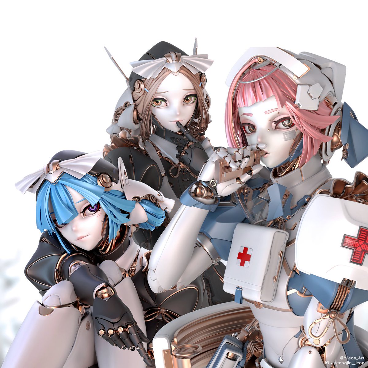 I put the images together to create a thumbnail, and they look like a sticker photo 🥰