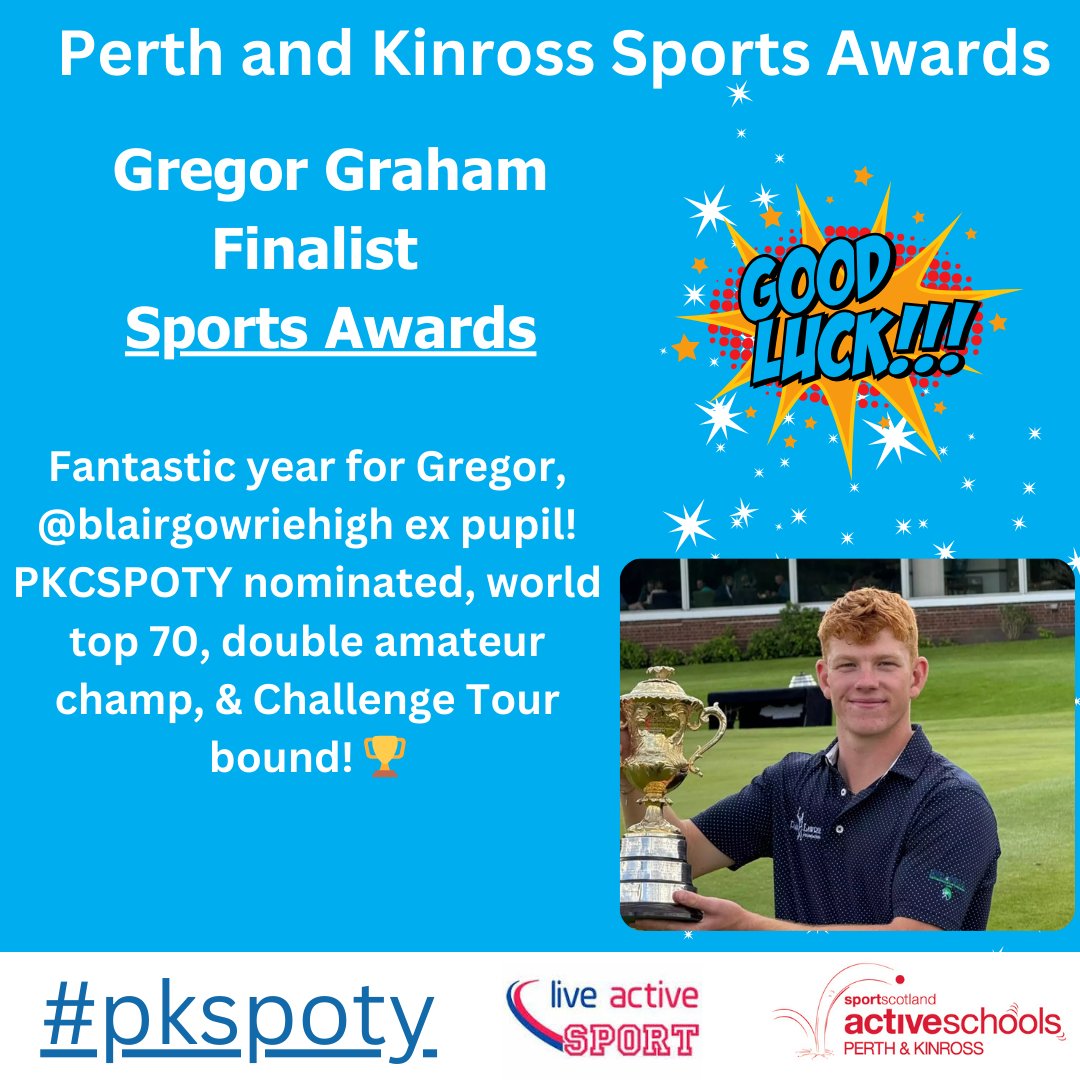 Active Schools Blair (@ascblair) on Twitter photo PKC Sports Awards |
Wishing Gregor all the best at the PKC Sports Awards tonight! 🏆 <a href="/BlairgowriePE/">Blairgowrie HS PE</a> <a href="/BlairgowrieHS/">Blairgowrie HS</a> <a href="/BlairgowrieGC/">Blairgowrie GC</a> <a href="/lal_sport/">Live Active Sport</a> #PKCSPOTY <a href="/sportscotland/">sportscotland</a> <a href="/PerthandKinross/">Perth and Kinross Council</a> <a href="/EP_CSH/">EasternPerthshireCSH</a> PKC Sports Awards |
Wishing Gregor all the best at the PKC Sports Awards tonight! 🏆 <a href="/BlairgowriePE/">Blairgowrie HS PE</a> <a href="/BlairgowrieHS/">Blairgowrie HS</a> <a href="/BlairgowrieGC/">Blairgowrie GC</a> <a href="/lal_sport/">Live Active Sport</a> #PKCSPOTY <a href="/sportscotland/">sportscotland</a> <a href="/PerthandKinross/">Perth and Kinross Council</a> <a href="/EP_CSH/">EasternPerthshireCSH</a>