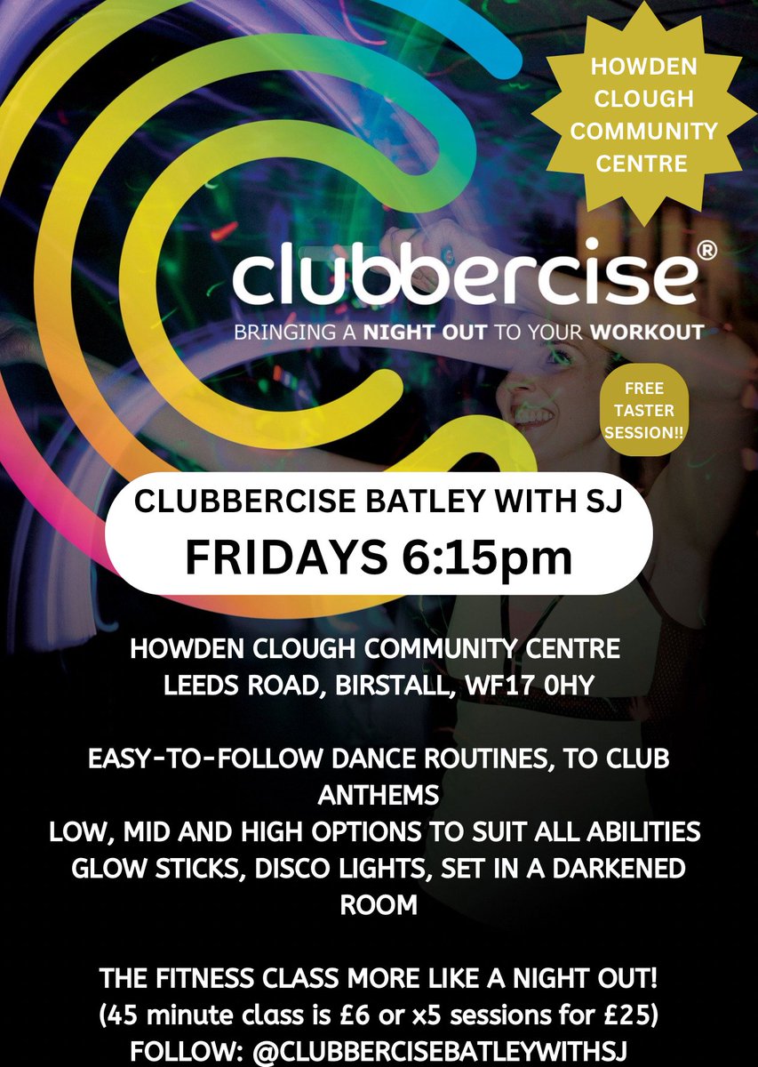Friday`s are fun at the centre 
We start the day with Baby Ballet, then our amazing Craft class meet up and try their hand at some amazing things and we finish our day with dancing our way into the weekend with Clubbercise 
For any details on the above please get in touch