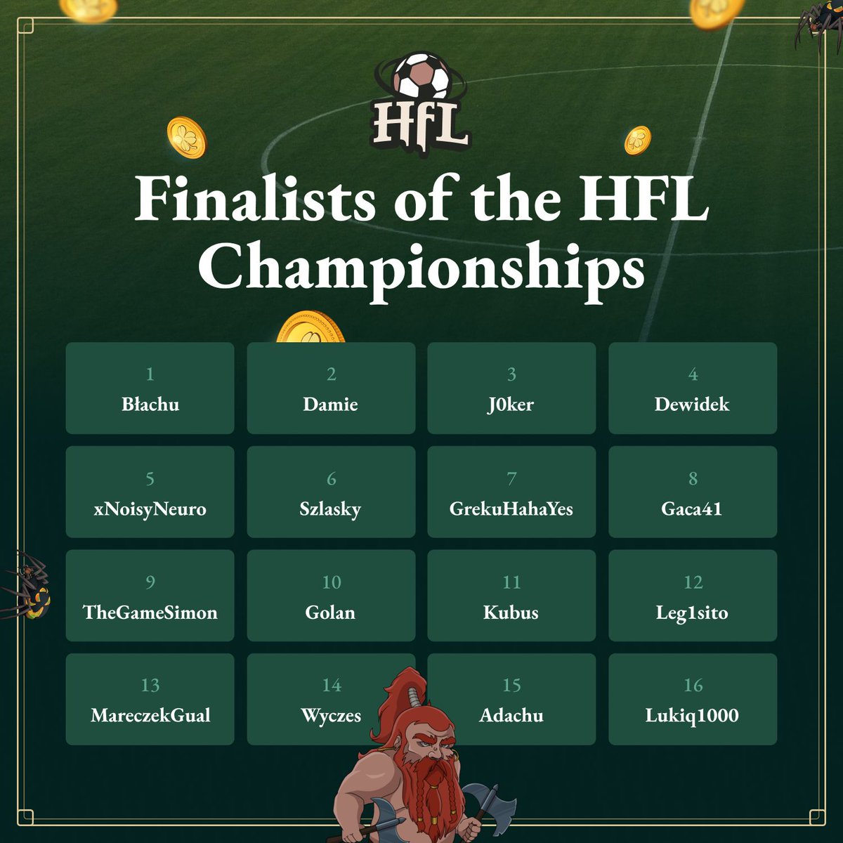 Hourglass World (@hourglassworld) on Twitter photo 🏆 March 7-9 – the ultimate showdown begins today!
3⃣2⃣ players have qualified for the finals! Among them, some of the biggest #Esports stars:
<a href="/bejottFIFA/">Bartosz Jakubowski</a>
<a href="/GrekuHahaYes/">GrekuHahaYes</a>
<a href="/rektelele/">AdachuXD</a>
<a href="/J0K3R7x/">Patryk Siajkowski</a>
<a href="/damiefifa/">Damian Augustyniak</a>
<a href="/BlachuFIFA/">Blachu_</a>
<a href="/x_neuro_/">Olek</a>
👑 Soon, we'll find out who will be crowned the 🏆 March 7-9 – the ultimate showdown begins today!
3⃣2⃣ players have qualified for the finals! Among them, some of the biggest #Esports stars:
<a href="/bejottFIFA/">Bartosz Jakubowski</a>
<a href="/GrekuHahaYes/">GrekuHahaYes</a>
<a href="/rektelele/">AdachuXD</a>
<a href="/J0K3R7x/">Patryk Siajkowski</a>
<a href="/damiefifa/">Damian Augustyniak</a>
<a href="/BlachuFIFA/">Blachu_</a>
<a href="/x_neuro_/">Olek</a>
👑 Soon, we'll find out who will be crowned the