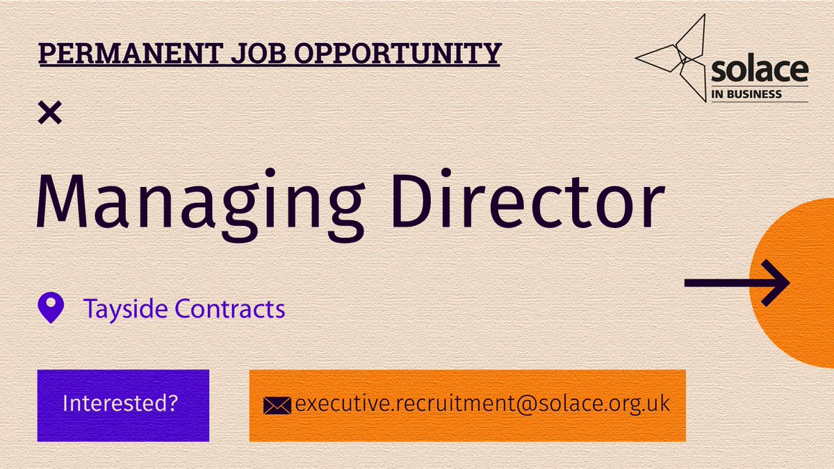 We are seeking an inspirational leader to join <a href="/TaysideContract/">Tayside Contracts 🍽️ 🛻🧹💻</a> as their Managing Director, overseeing Scotland’s largest and longest-serving local authority shared service. For more info visit myjobscotland.gov.uk/organisations/…, or contact our team at 0204 599 3330 to discuss further.