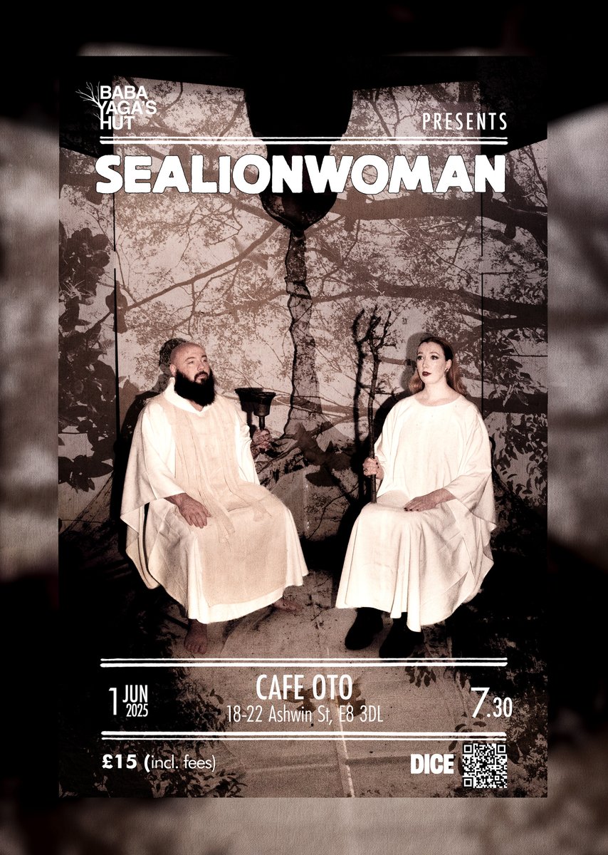 Baba Yaga's Hut (@byhut) on Twitter photo NEW SHOW: June 1st - <a href="/Cafeoto/">Cafe OTO</a>
<a href="/sealionwoman_uk/">Sealionwoman</a>
Following on from their acclaimed second record Nothing will Grow in the Soil on <a href="/state51/">The state51 Conspiracy</a>, 20 in <a href="/theQuietus/">The Quietus</a> albums of the year we are delighted to welcome back Sealionwoman for their first headline at Oto
dice.fm/event/py7pgy-s⦠NEW SHOW: June 1st - <a href="/Cafeoto/">Cafe OTO</a>
<a href="/sealionwoman_uk/">Sealionwoman</a>
Following on from their acclaimed second record Nothing will Grow in the Soil on <a href="/state51/">The state51 Conspiracy</a>, 20 in <a href="/theQuietus/">The Quietus</a> albums of the year we are delighted to welcome back Sealionwoman for their first headline at Oto
dice.fm/event/py7pgy-sā¦