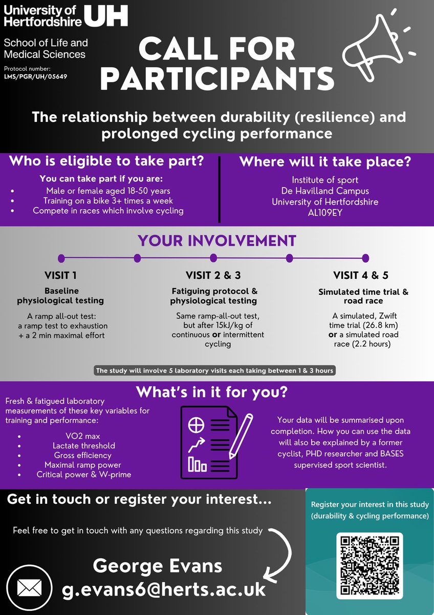George_evans7's tweet image. 🚨Possibly the last chance to get involved in this exciting study looking into fatigue resistance (durability/resilience)🚨
Want to know your physiology? ⬇️
Next bout of data collection starts in April!
Register your interest here:
forms.office.com/e/p6rCTgtm4c