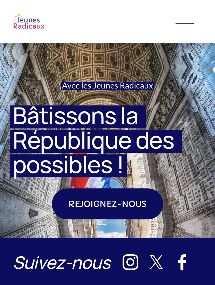 Nouvelle année nouveau site internet ! 

Les Jeunes Radicaux sont fiers de vous présenter notre nouveau site internet afin de porter haut et fort nos valeurs 💫

jeunesradicaux.org