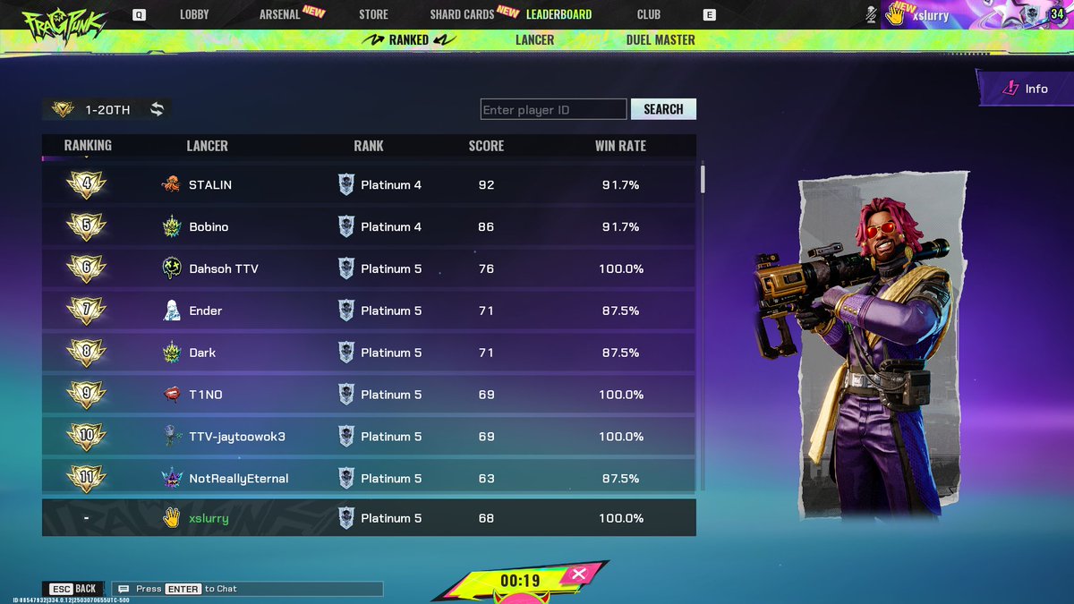 Leaderboard hates me but we here tho 🕺