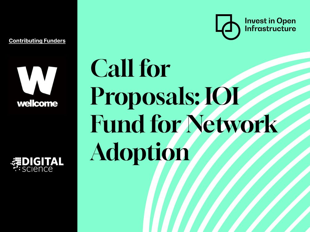 digitalsci's tweet image. The Invest in Open Infrastructure (IOI) Fund for Network Adoption is now open for proposals! 🙌

Digital Science is proud to support this fund, which uplifts &amp;amp; fosters collaborative research.

🔗 Find out more &amp;amp; apply here: ow.ly/jN6M50Vcuel

#OpenData #OpenInfrastructure